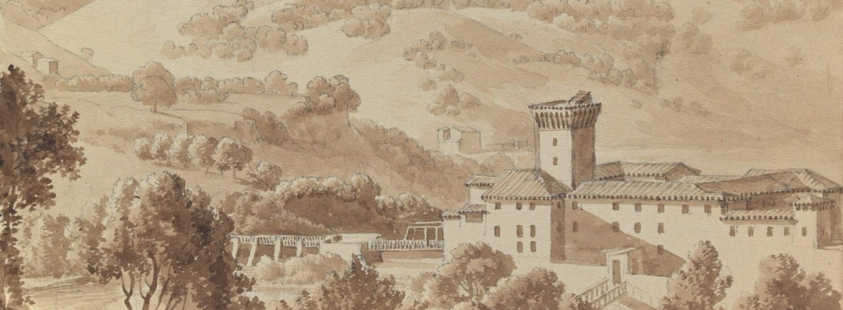Alexandre-Hyacinthe Dunouy, Vue de la villa d'Isola di Sora (Vallée du Liris, Italie), 1er quart 19e siècle © RMN-Grand Palais (MUDO - Musée de l'Oise) / Adrien Didierjean.